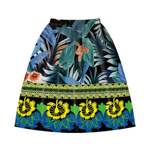 Meilleure jupe courte plissée tendance pour femme, style mini trapèze, broderie florale, taille élastique avec cordon de serrage, streetwear - Product Image 3