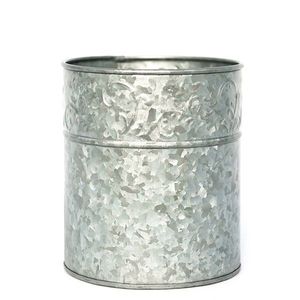 Juego de macetas de zinc de raíz vintage, cesta galvanizada para jardín doméstico, uso decorativo, maceta de suelo en Metal galvanizado - Product Image 5