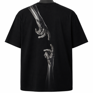 เสื้อยืดโอเวอร์ไซส์ผ้าฝ้ายคุณภาพสูง พิมพ์ลายกราฟิกแบบนูน สไตล์สตรีทแวร์ลำลองสำหรับผู้ชาย ขายส่งแบบ OEM - Product Image 6