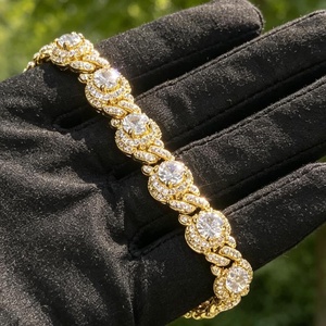 Pulsera de Plata de Ley 925 con Calavera y Diamantes de Moissanita, Estilo Hip Hop Iced Out, Joyería Gótica de Lujo para Hombre y Mujer, Regalo para Motociclistas - Product Image 3