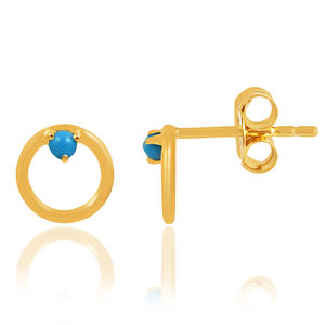 ต่างหูแบบมินิมอลคลาสสิกสำหรับ925ชุบทองต่างหูแกนหิน CZ สีเงินสเตอร์ลิงสำหรับเครื่องประดับของขวัญครบรอบแต่งงาน - Product Image 5