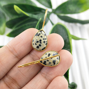 Pear Earrings Natural Gemstone Handmade Drop Earrings Black Onyx Women Earrings Jewelry Wholesale Jewelry - Product Image 3