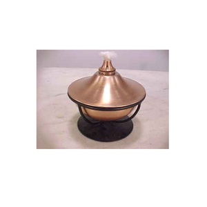 Torche Tiki en métal peint marron avec support en métal pour jardin patio balcon intérieur extérieur fête éclairage utilisation décorative - Product Image 3