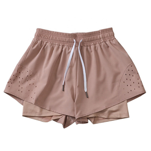 Nuevos pantalones cortos de Yoga de cintura alta para mujer, ropa de gimnasio sin costuras para correr, logotipo personalizado, diseño Sexy, pantalones cortos de yoga para entrenamiento al por mayor - Product Image 4