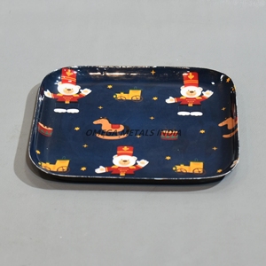 Elegante bandeja para servir en forma de hoja marrón con diseño intrincado y asas dobles, perfecta para exhibir bocadillos y golosinas - Product Image 5