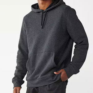 Hoodies pour hommes en molleton épais de qualité supérieure, sans cordon de serrage, design minimaliste, épaules tombantes, vente en gros - Product Image 5