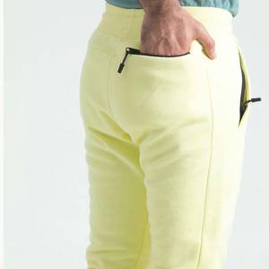 Pantalon pour homme respirant en toile légère de couleur unie, coupe régulière, poche décontractée de style rue haute - Product Image 2