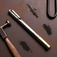 Stylo en acier de Damas, fait main, stylo en métal de luxe, instrument d'écriture fluide, pour le marché des cadres dirigeants, des entreprises et des cadeaux