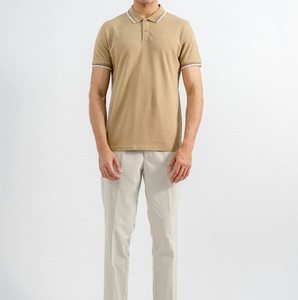 Logo personnalisé, votre propre marque, col montant uni pour chemise, manches courtes, polyester, séchage rapide, écologique, respirant, vêtements de plein air pour hommes - Product Image 5