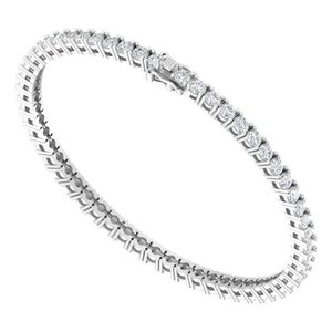 สร้อยข้อมือเพชรสีโรสโกลด์สุดหรู925เงิน10K 14K 18K สร้อยข้อมือเพชรโมอิสซาไนต์สำหรับผู้หญิง - Product Image 5