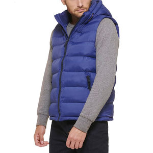 100% haute qualité hommes hiver coupe-vent gilet vêtements d'extérieur vêtements décontracté matelassé sans manches gilet hommes bouffant chaud gilet - Product Image 6