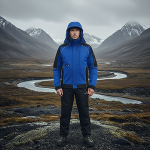 Veste de sécurité et de survie WALTER Royal/Noir en softshell - Product Image 3