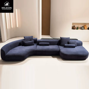 Meilleur canapé de luxe pour hôtel, villa, salon, canapé <span class=keywords><strong>en</strong></span> velours moderne, canapé d'angle, 7 places, grand canapé modulaire <span class=keywords><strong>en</strong></span> forme de <span class=keywords><strong>U</strong></span>, canapé segmenté incurvé - Product Image 1