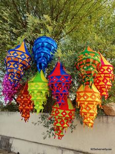 Lanterne en tissu colorée, lumière suspendue décorative pour les événements de rue et les fêtes, au meilleur prix - Product Image 3