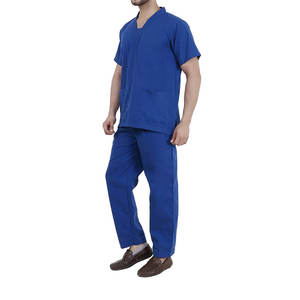 ชุดเครื่องแบบพนักงานสีฟ้าสะท้อนแสงทำจากผ้าฝ้าย GSM 190 - Product Image 3