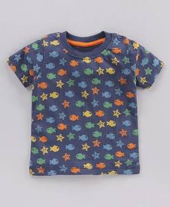 100% coton biologique unisexe T-Shirt Cool été saison tricoté col rond pour enfants et nourrissons élégant garçons décontracté à manches courtes - Product Image 3