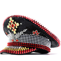 Nouveau chapeau de carnaval de Mardi Gras à sequins et diamants, chapeau à pointes, festival Burning Man, chapeau de capitaine à cheval, personnage de fête, style punk