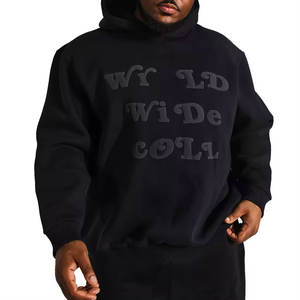 Sweat à capuche imprimé surdimensionné 100% coton polaire de haute qualité Logo personnalisé Streetwear lourd lavé à l'acide sweat à capuche vierge personnalisé - Product Image 1