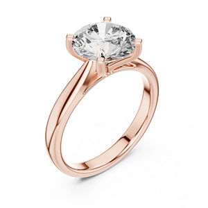 Anillo de Boda de Oro Blanco de 14K para Mujer con Diamante Redondo de 2.1 Ct Cultivado en Laboratorio, Certificado IGI, Estilo Clásico |   Diamante Cultivado Nuevo - Product Image 5