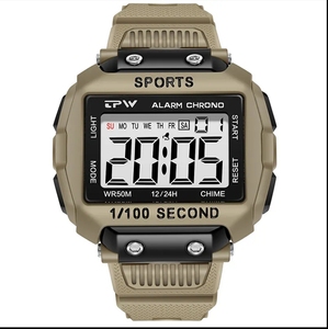 ATM Montre en acier inoxydable résistante à l'eau Montre-bracelet de marque de mode pour hommes Montres carrées de luxe pour femmes en cuir - Product Image 6