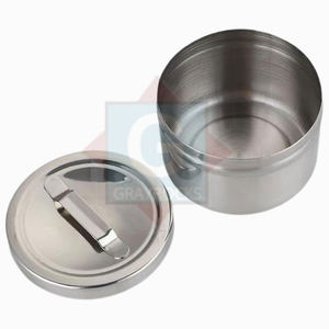 Pot de pansement chirurgical en coton éponge en acier inoxydable - Product Image 1