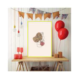 Póster con marco de pintura amarillo 61 x 91,5 cm - Product Image 1