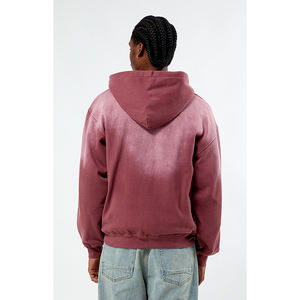 Fabricante personalizado pesado 100% algodón Streetwear Pullover Zip up Oversized 3D Puff Print Boxy Fit Crop Wash Hoodie para hombres - Product Image 3