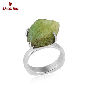 แหวนเงินสเตอร์ลิงแบบ925แหวนพลอยหยาบแบบธรรมชาติทำจากหินคริสโซเพรสเครื่องประดับสำหรับงานปาร์ตี้ผลิตที่เชื่อถือได้ - Product Image 1