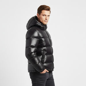 Chaqueta Bomber Personalizada para Hombre, Chaqueta Impermeable con Capucha, Chaqueta de Burbujas, Estilo Urbano 2025, Chaqueta de Invierno Cómoda para Hombre - Product Image 5