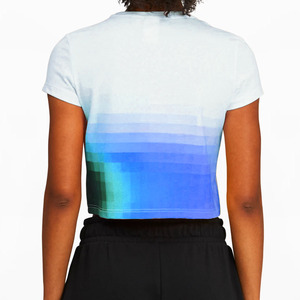 Top Corto para Uso Casual al Aire Libre con Bloques de Color 2026, Camisetas Cortas Elegantes para Mujer, Ropa Casual, Tela Jersey Ligera - Product Image 2