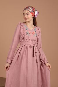 Thêu Phong Cách Mới Mùa Hè Phụ Nữ Dresses Made Trong Thổ Nhĩ Kỳ Với Chất Lượng Vải Sẵn Sàng Để Gửi - Product Image 5