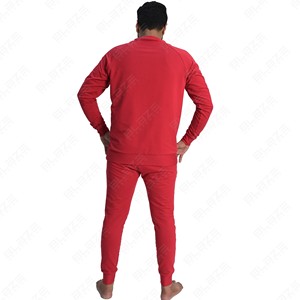 Ensembles de survêtement et de jogging en coton et polyester pour hommes, survêtement de couleur rouge - Product Image 3