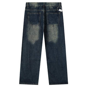 Pantalones Vaqueros Rectos para Hombre, Diseño Nuevo de Primavera/Verano, Tejido 100% Algodón, Transpirable, Ecológico, Estilo Hip Hop, Lavado, OEM - Product Image 2