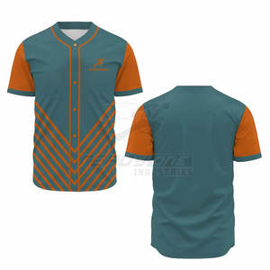 Jersey de béisbol con botones tradicional para partidos de liga de verano, uniforme transpirable con logotipo de equipo bordado - Product Image 3