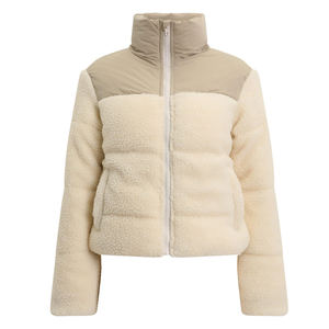 Veste en polaire sherpa à fermeture éclair intégrale, design décontracté, sur mesure pour femmes, manches longues, bicolore, surdimensionnée, chaude, vêtements d'extérieur d'hiver avec poche - Product Image 6