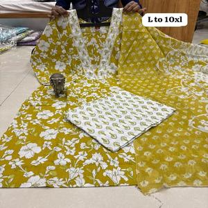 Nouvel habillage élégant vêtements ethniques tendance dernier Kurti en pur coton avec le fabricant Dupatta de Surat Indian Supply - Product Image 1