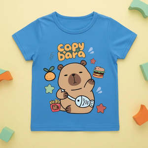 T-shirt en coton pour enfant avec motif Capybara original - Product Image 5