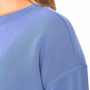 Femmes décontracté surdimensionné à manches longues sweats nouvelle mode goutte épaule col rond conception personnalisable Logo hiver - Product Image 6