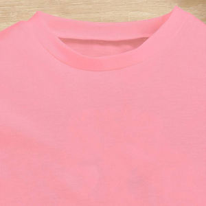 T-shirts pour filles en coton à manches courtes et col rond, imprimés, de haute qualité, décontractés et confortables, vente en gros - Product Image 3