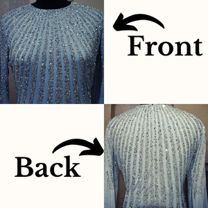 Vestido de noche blanco de Reina para mujer, elegante vestido largo de sirena para boda, cuentas de trabajo, venta al por mayor en la india, novedad de primavera 2022 - Product Image 2