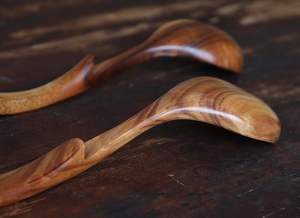 Ustensiles de cuisine en bois Ensemble de cuisine en bois naturel-Cuillères à spatule en bois dur antiadhésives - Product Image 3