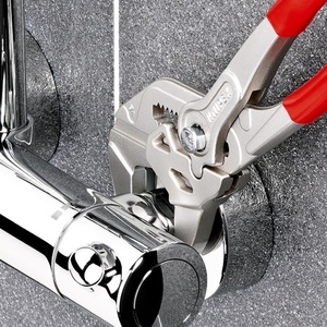 Pince à épiler chromée KNIPEX 150 mm avec largeur de serrage de 27 mm et revêtement plastique pour déboucheurs de toilettes - Product Image 3
