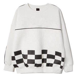 2025 suéter y Sudadera de cuello redondo con estampado de bandera de carreras de algodón de alta calidad para hombres - Product Image 1