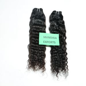 Pas cher bouclé couleur naturelle remy 100% non transformé cuticule aligné faisceaux vague profonde en gros temple vietnamien cheveux humains - Product Image 1