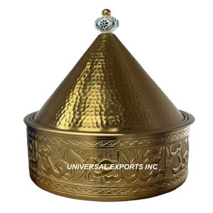 Metal Hammered Hotpot Gold Finished Handmade Designer Casserole Premium Quality Fancy metal <b>Food</b> <b>Warmer</b> - Product Image 4