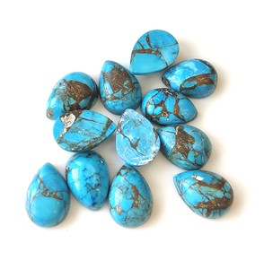 Exclusivo Mohave azul cobre turquesa 3x5mm-20x30mm pera cabujón parte posterior plana piedra preciosa suelta en venta al por mayor para la fabricación de joyas - Product Image 5