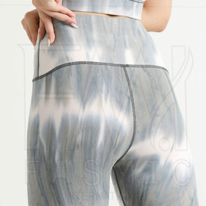 Best Selling Women's Summer Yoga Leggings 100% Cotton Breathable Knitted Fabric with Custom <b>Patches</b> Made in Pakistan - Product Image 6