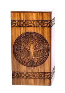 Urnas de cremación de madera modernas de Venta caliente, urnas decorativas para entierro funerario hechas a mano para hombre y mujer a bajo precio - Product Image 1