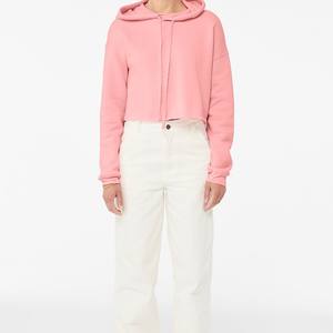 Sweat à capuche streetwear en éponge français personnalisé pour hommes 100% coton vente en gros poids lourd 400gsm sweat à capuche court surdimensionné large bande de taille - Product Image 4