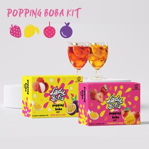 Brand New Passion Fruit Mangue Kit de thé Boba à éclater instantané avec emballage de boîte d'ingrédients de saveur - Product Image 1